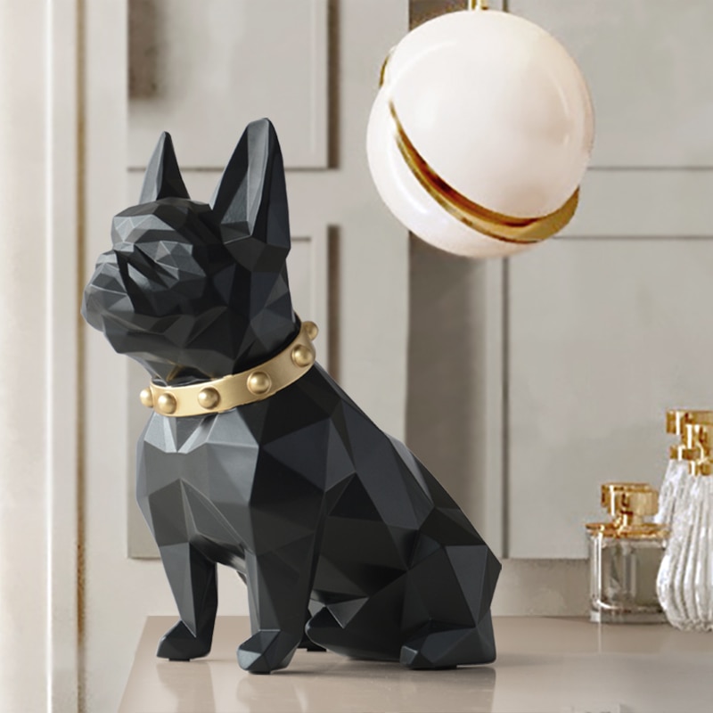 Fashion Modern Colorful French Bulldog Resin Statue Wholesale