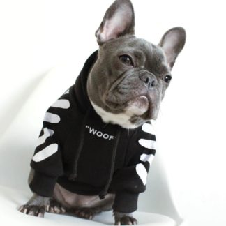 "Woof" Dog Hoodie For Frenchies With Attitude (3 Colors ...