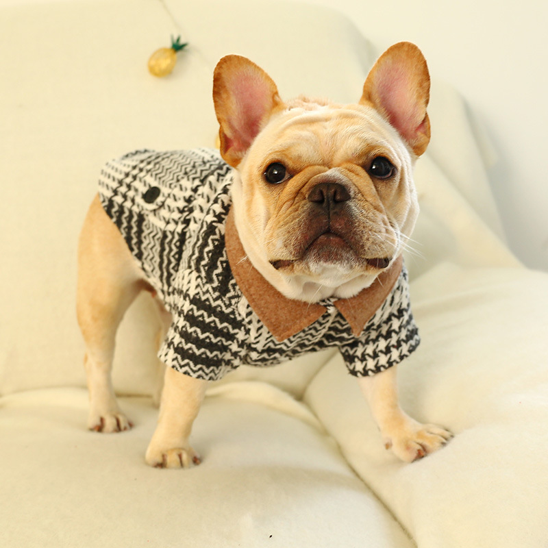 Warm Winter Plaid Coat For French Bulldogs Ask Frankie